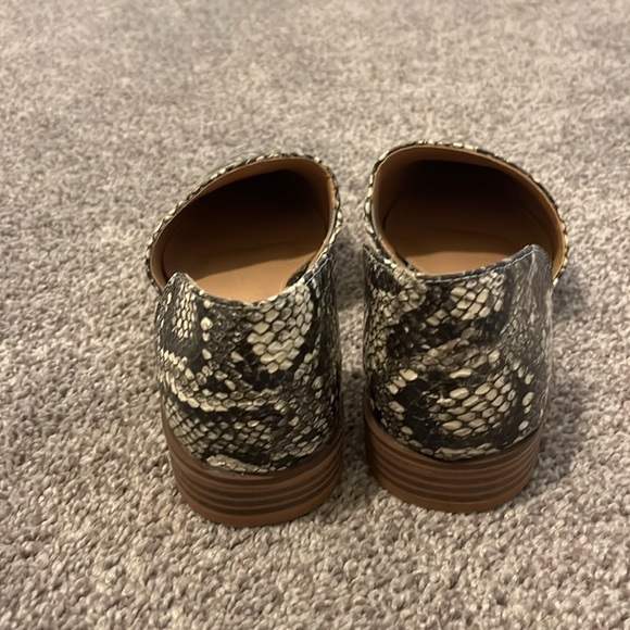 Catherine Malandrino Alaney Snakeskin D’Orsay Flats Size 8 - Picture 3 of 7